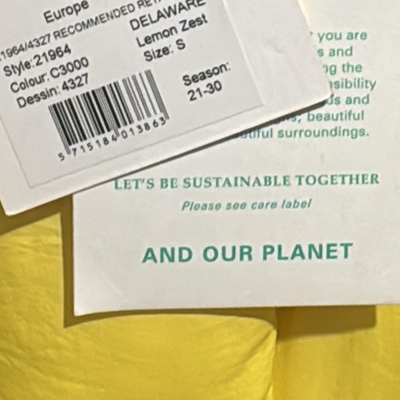 Baum und pferdgarten zesty yellow oversized maxi puffer size S NWT - Picture 6 of 8